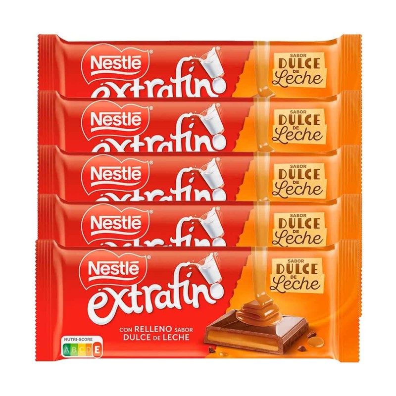 Nestlé Extrafino Dulce de Leche 5 Tabletas de 83g