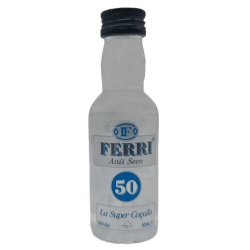 6 mini botellas de 5 cl de Anís seco Ferri Cassalla 50%