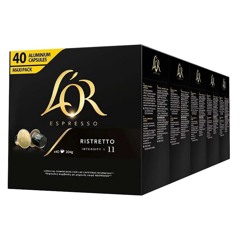 Ristretto L'or 200 cápsulas compatibles Nespresso 5 cajas de 40 / 87110003902 21