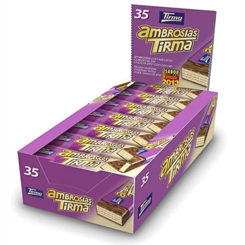 Ambrosia Chocolate con leche Tirma, caja 35 unidades. 8410085420105