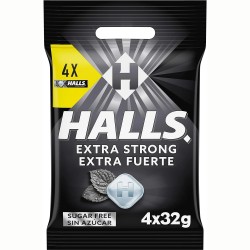 Halls Extra Fuerte  bolsa de caramelos  16 sticks de 32 gramos 8416400906200