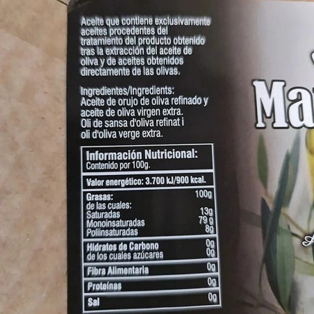 Aceite Marzoliva Suave 5 litros - Auténtico sabor mediterráneo