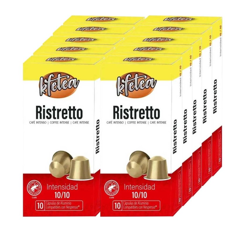 Kfetea Ristretto  compatibles Nespresso 100 capsulas rainforest alliance Kfetea