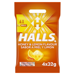 Miel y Limón, caramelos Halls 16 sticks de 32 gramos