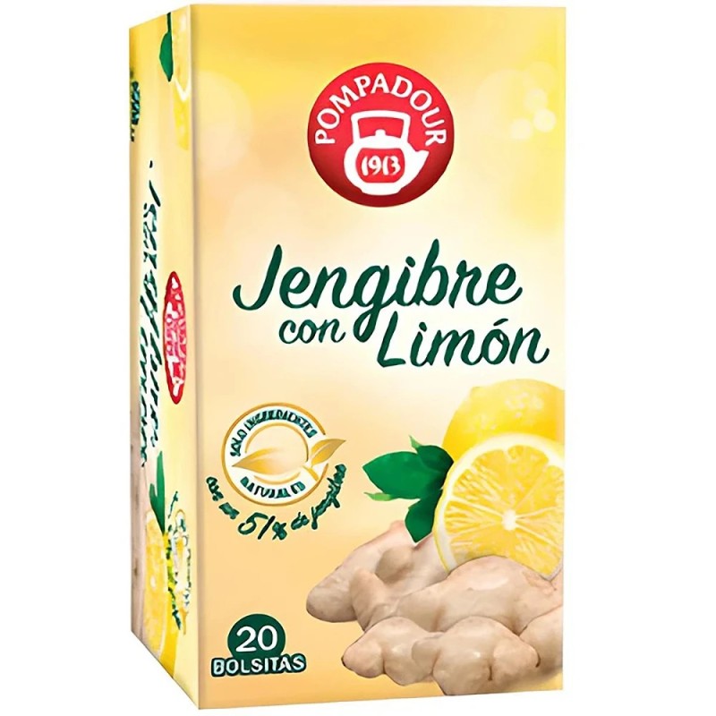 Jengibre con Limón Pompadour 20 infusiones 8412900401184