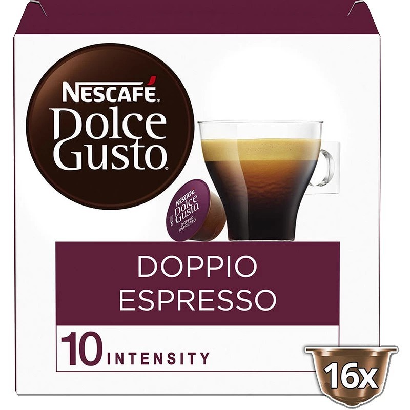 Doppio Espresso  Dolce Gusto doble cafeina 16 unidades 7613287591609