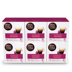 Descafeinado Espresso 6 cajas de 16 capsulas Dolce Gusto