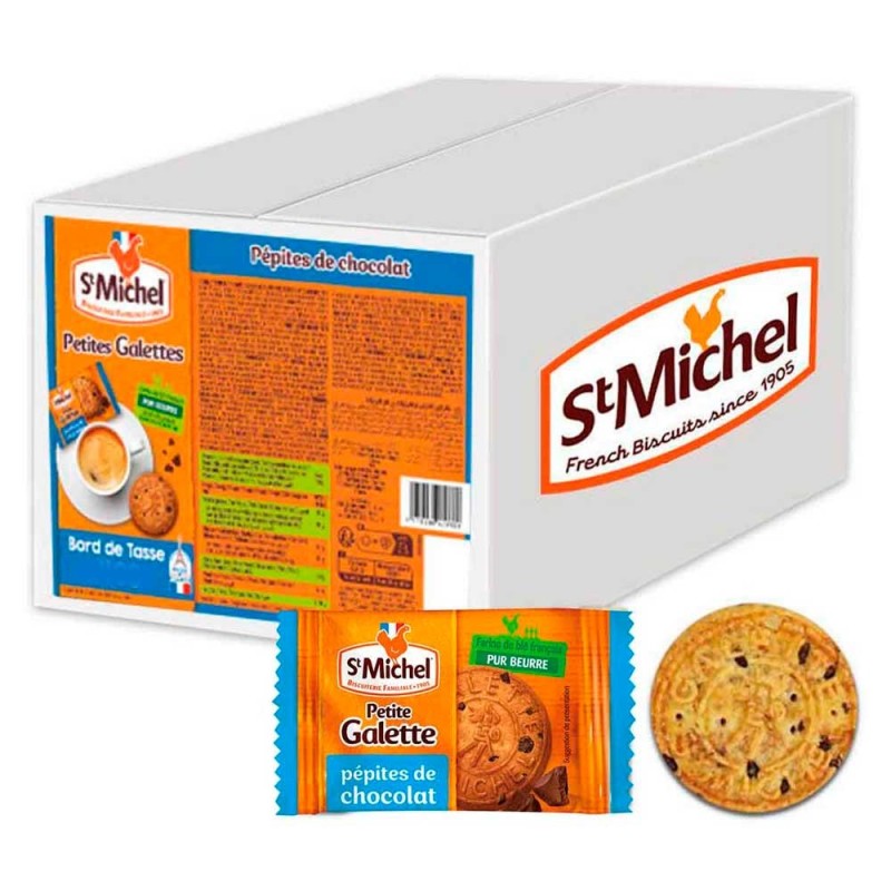 Mini Galletas con chocolate St. Michel Caja de 200 unidades (700g)