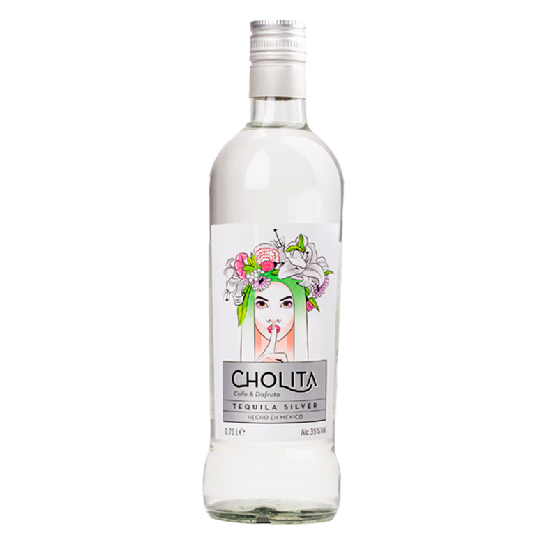 Botella de 0.70L Tequila Cholita Silver - Blanco