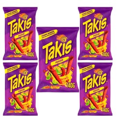 5 bolsas de Takis FUEGO...