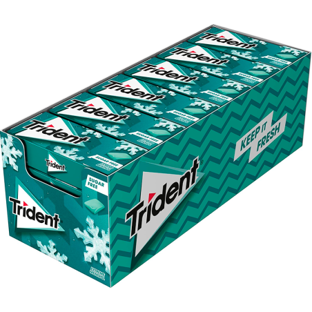 Chicles Trident Extreme Menthol - Menta sin Azúcar | 24 Ud. x 14g