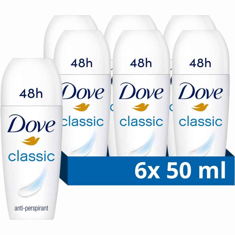 Desodorante Dove Roll-On Classic 6 unidades de 50ml