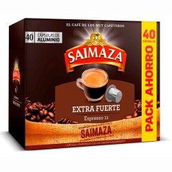 Extra Fuerte Saimaza 40 cápsulas de aluminio compatibles Nespresso