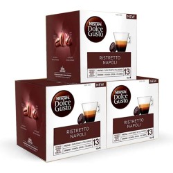 Ristretto Napoli Style 3 cajas de 16 cápsulas de café Dolce Gusto