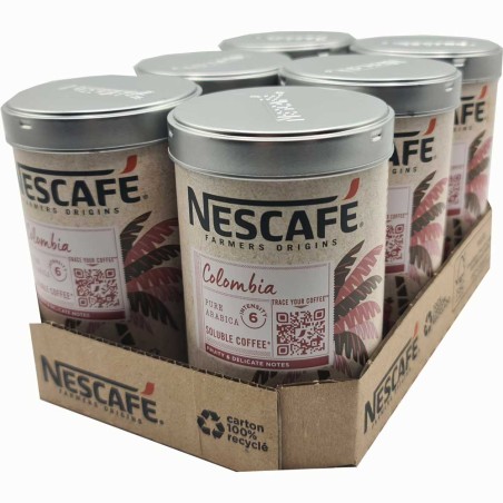 Nescafé Colombia café soluble en lata 6 latas de 90 gramos