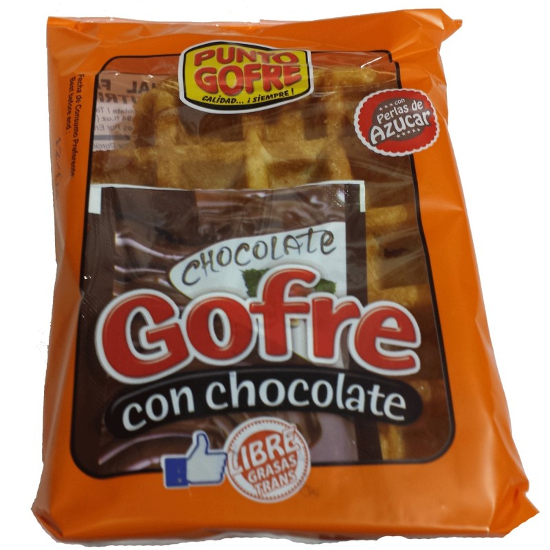 Gofre con chocolate. Punto gofre 140 gr.  con chocolate