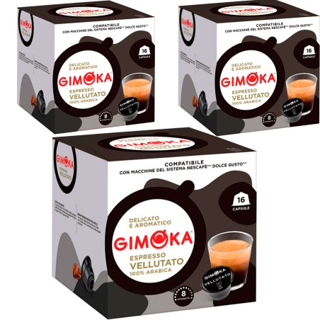 3 cajas Espresso Gimoka , Dolce Gusto compatible 16 cápsulas