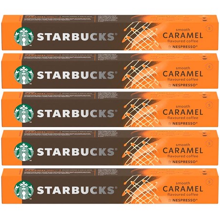 5 cajas de Espresso Caramel 10 Cápsulas Nespresso Starbucks