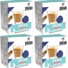 4 cajas Cortado descafeinado café Jurado, 16 cápsulas compatible Dolce Gusto
