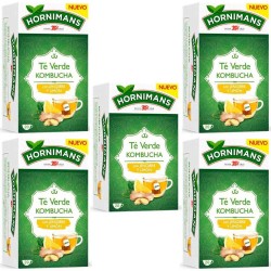 5 cajas de Té Verde Kombucha, Hornimans 20 bolsitas 8410091074309