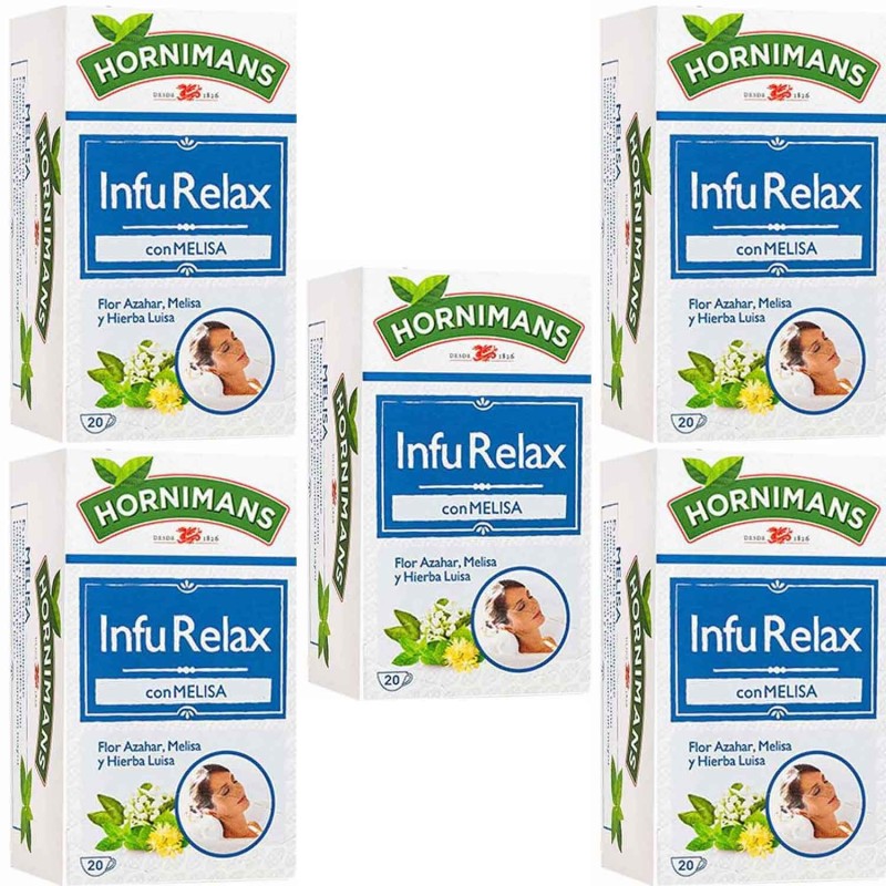 5 cajas de Infu Relax con Melisa Hornimans 20 infusiones 8410091024939