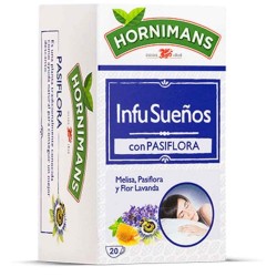 5 cajas de  Infu sueños con pasiflora, 20 bolsitas HORNIMANS. 8410091104464